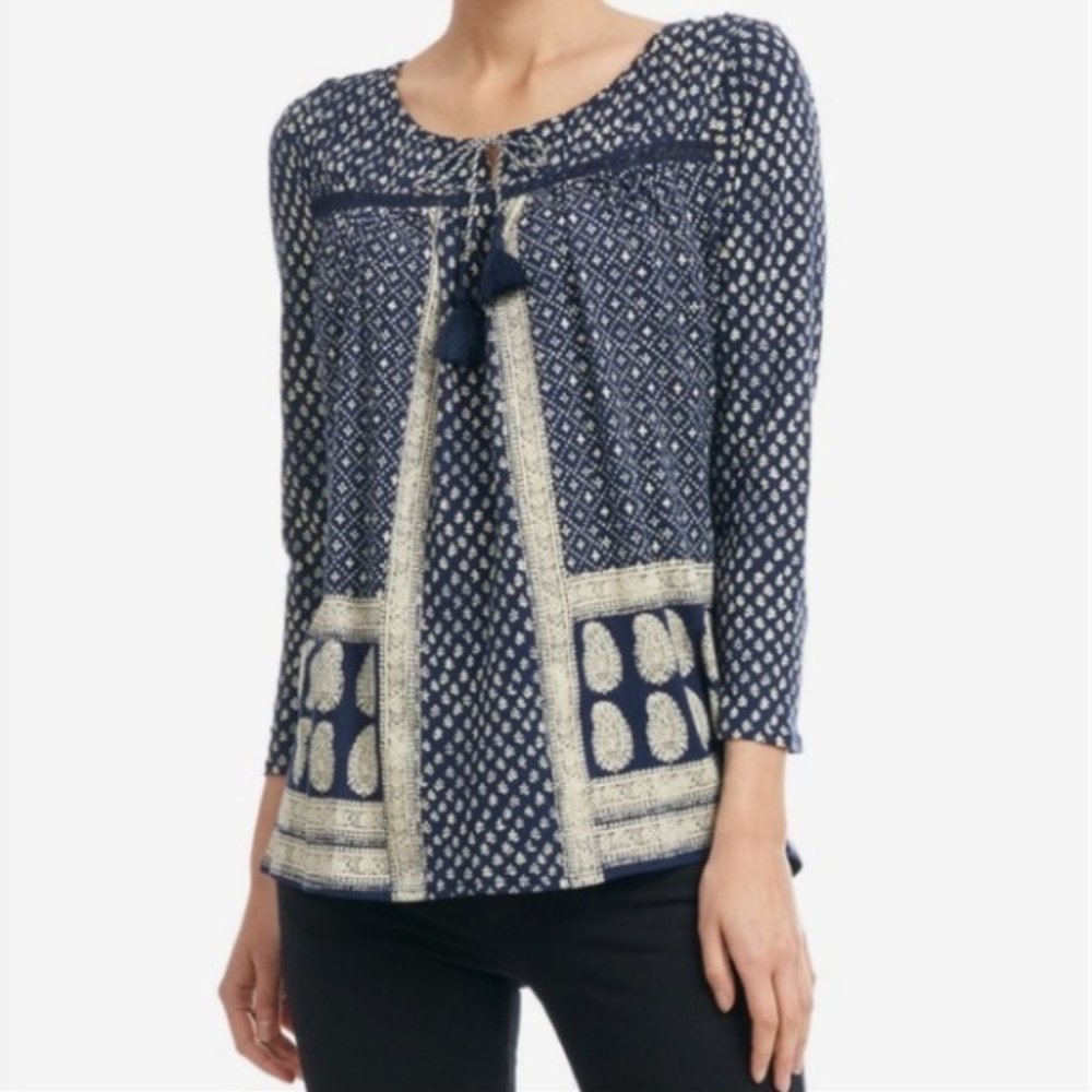 Lucky Tassel Print Top